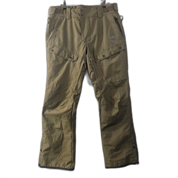 Picture Snowboard Pants Tan/Olive Green Mens L Recyc Polyester Cargo Ski France - Picture 1 of 11
